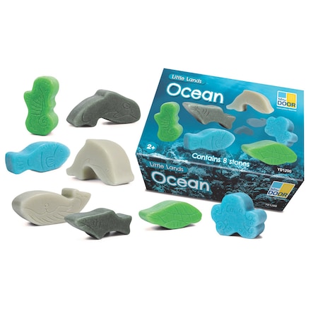 Yellow Door Little Lands, Ocean, Set of 8 Stone Figures YUS1200